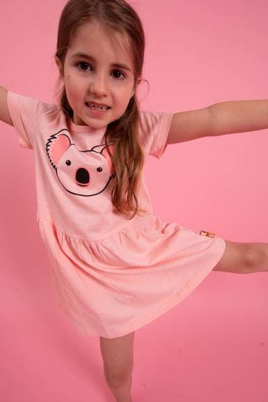 Dyrbutterfly Dress Delicate Peach KOALA