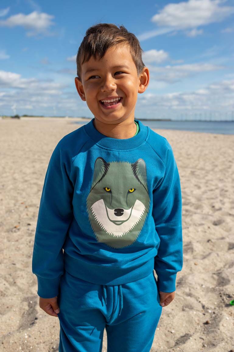 Sweater med Ulv til børn