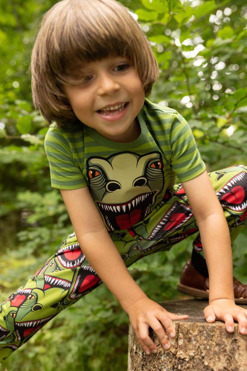 T-shirt til børn med t-rex dinosaur