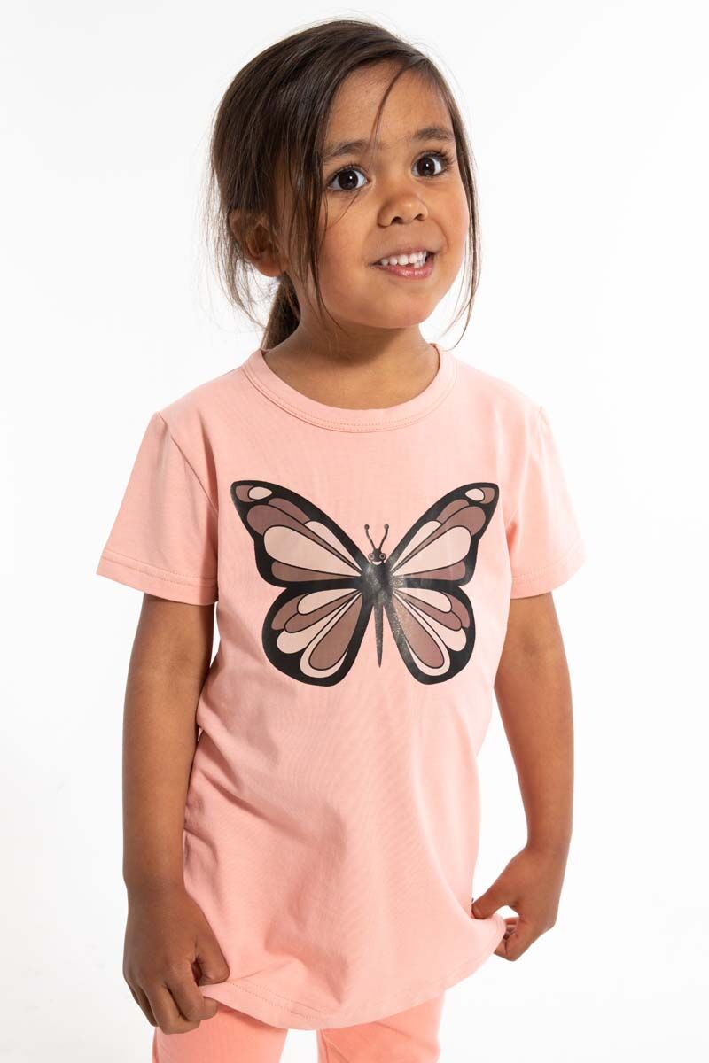 Børne t-shirt med sommerfugl