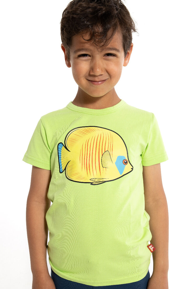 T-shirt til børn med fisk