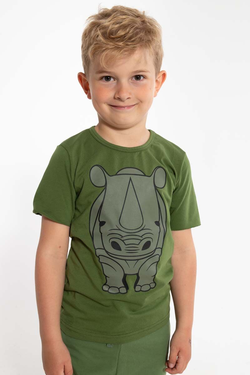 T-shirt til børn med næsehorn