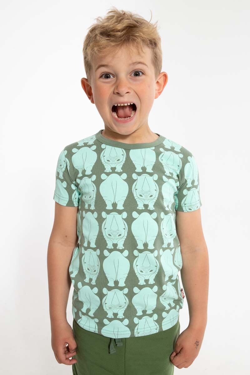 T-shirt til børn med næsehorn