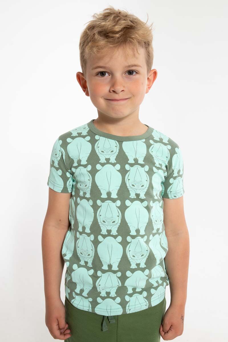 T-shirt til børn med næsehorn