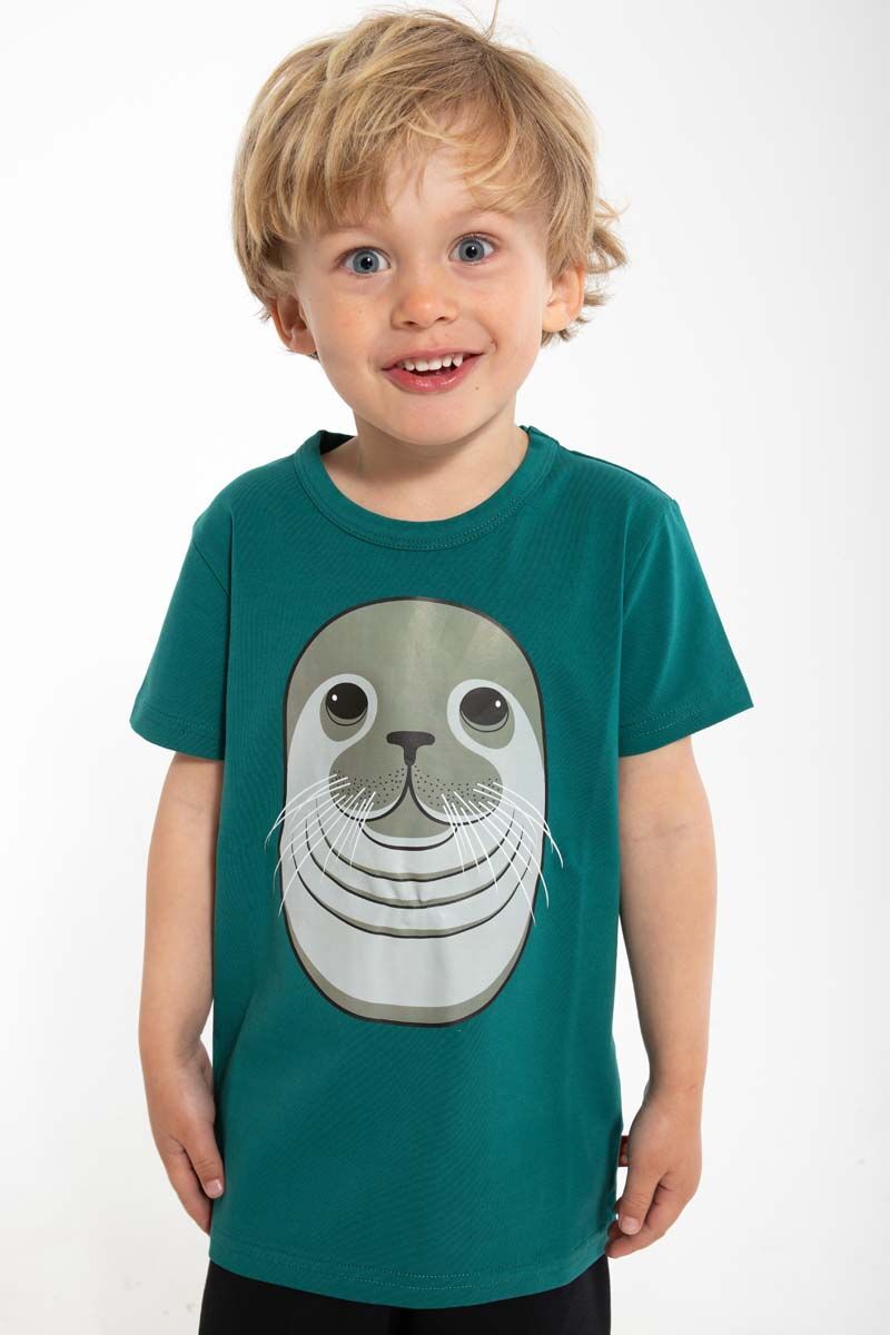 T-shirt med sæl til børn