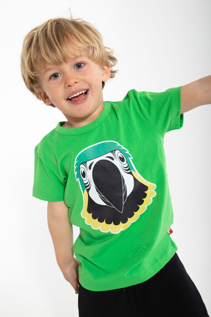 Børne t-shirt med papegøje