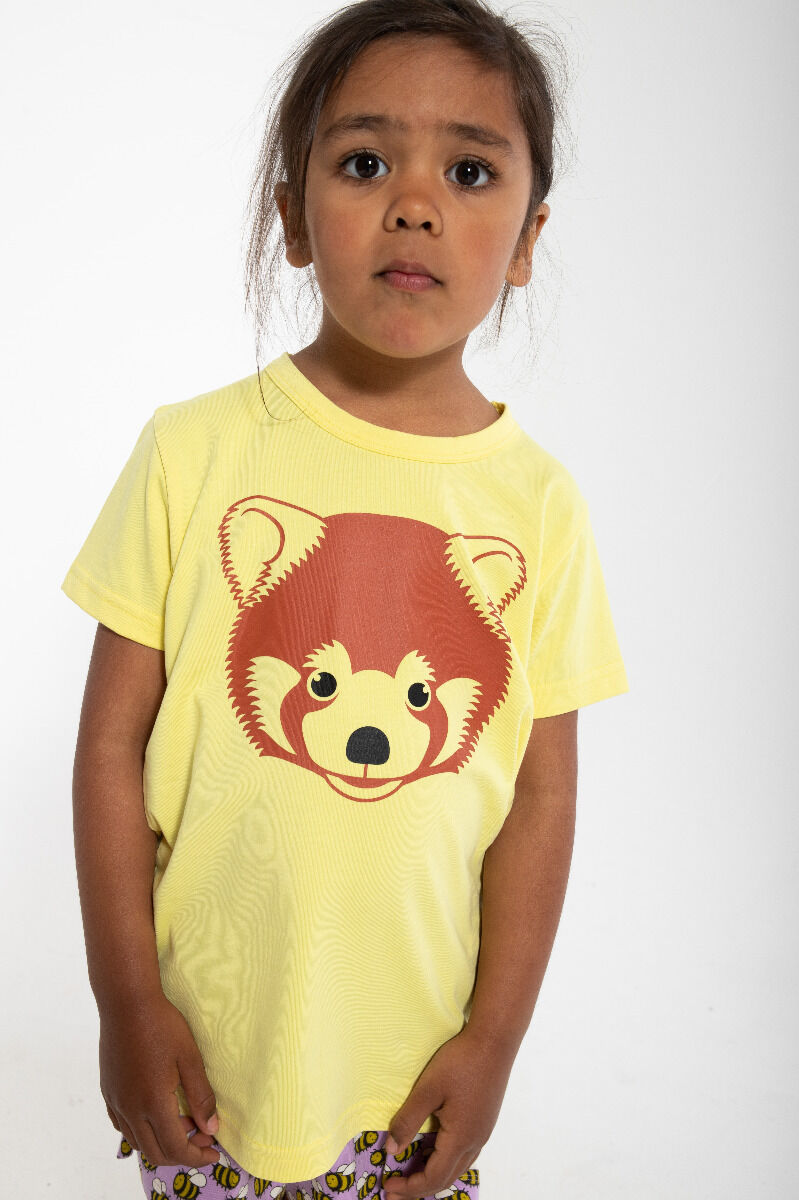 T-shirt til børn med rød panda