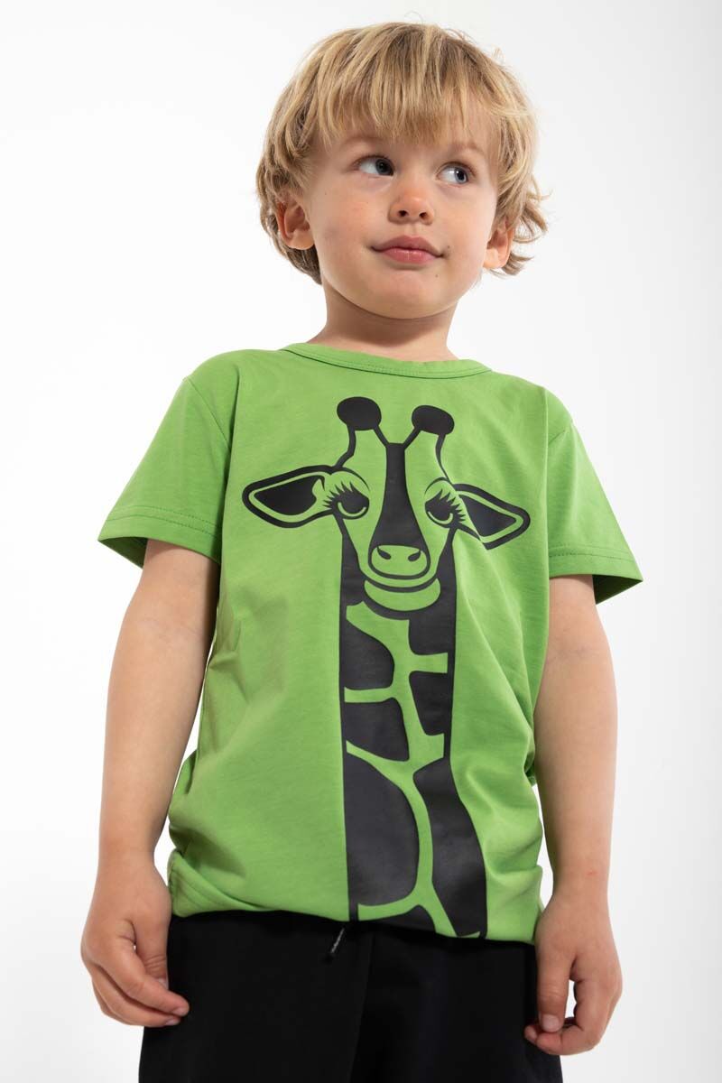 T-shirt til børn med giraf