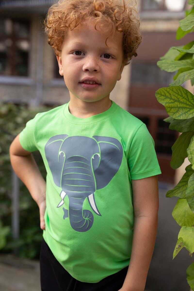 Dyrgrowl T Bright Green ELEFANT