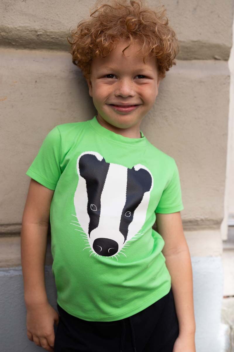 T-shirt til børn med grævling