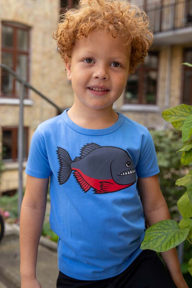 T-shirt til børn med piratfisk