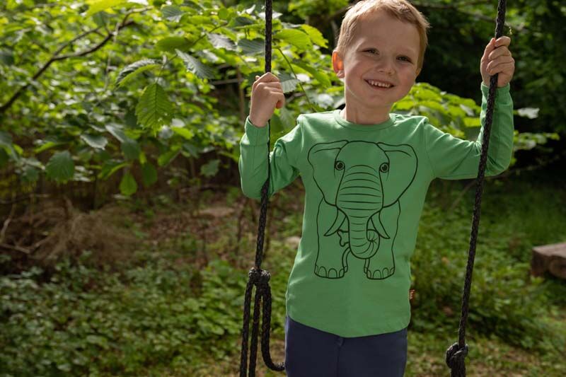 Børne bluse med elefant