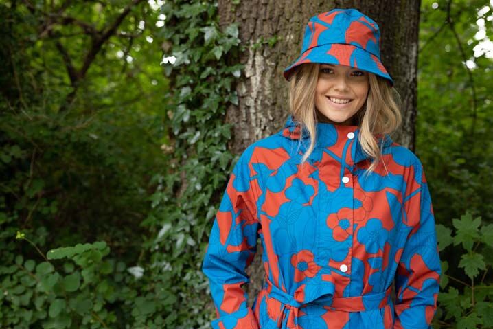 Danebucket Rain Hat Rust/Warm Indigo BLOOM BOOM
