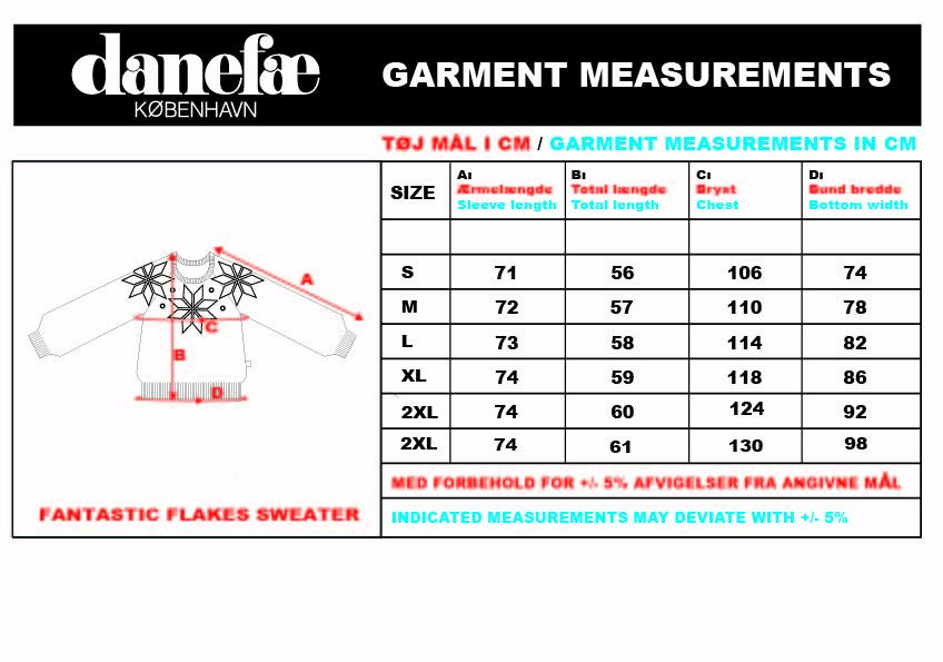 Danefantastic Flakes Wool Sweater Red/Chalk