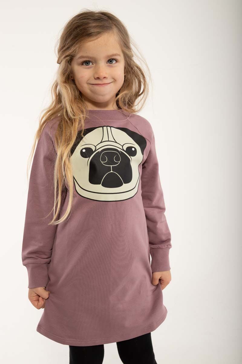 Dyrfurry Sweat Dress Clay Viola MOPSLYS