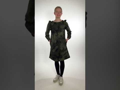 ORGANIC - Danelund Dress Black/olive FINEPINE