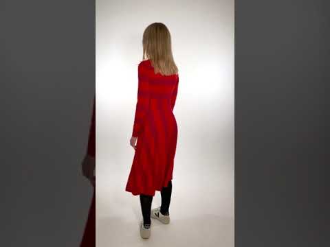 ORGANIC - Danesigrid Viscose Dress Xmas red/Burnt red