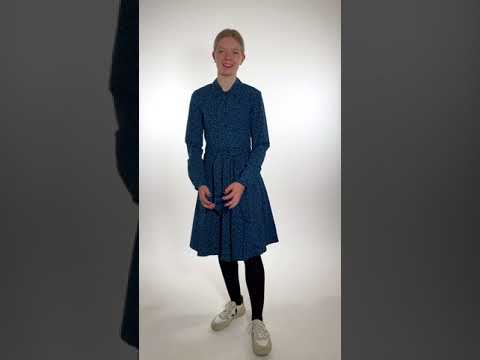 Daneribe Poplin Dress Dusty navy FLEURIE