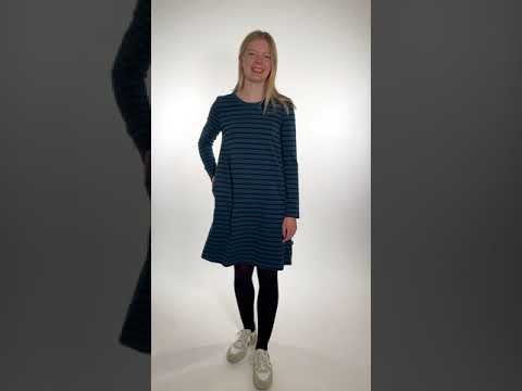 ORGANIC - Vibeke Dress Stone blue/black