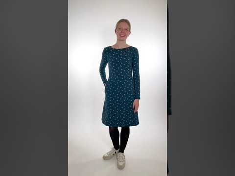 ORGANIC - Sidsel Dress Stone blue MINIFLOWER