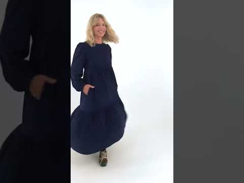 Danoktober Cord Dress Royal Blue