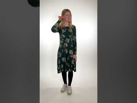 ORGANIC - Danesigrid Viscose Dress Black green HEMLOCK