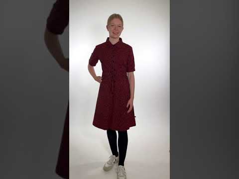 Danesusanne Poplin Dress Black/Pink FLEURIE