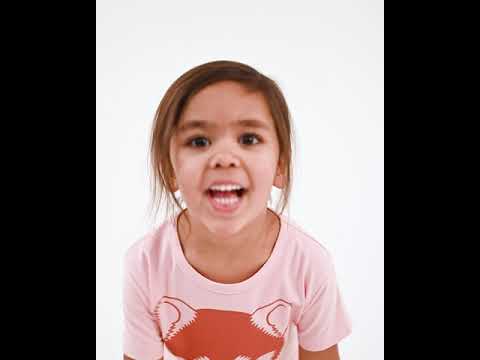 Børne t-shirt med rød panda