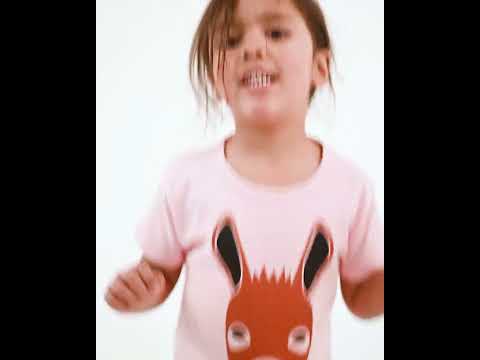 T-shirt til børn med æsel