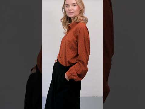 Danenovember Cotton Dot Shirt Rust