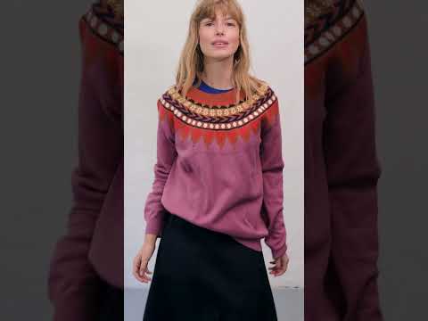 Danetrusty Cotton Knit Sweater Old Rose