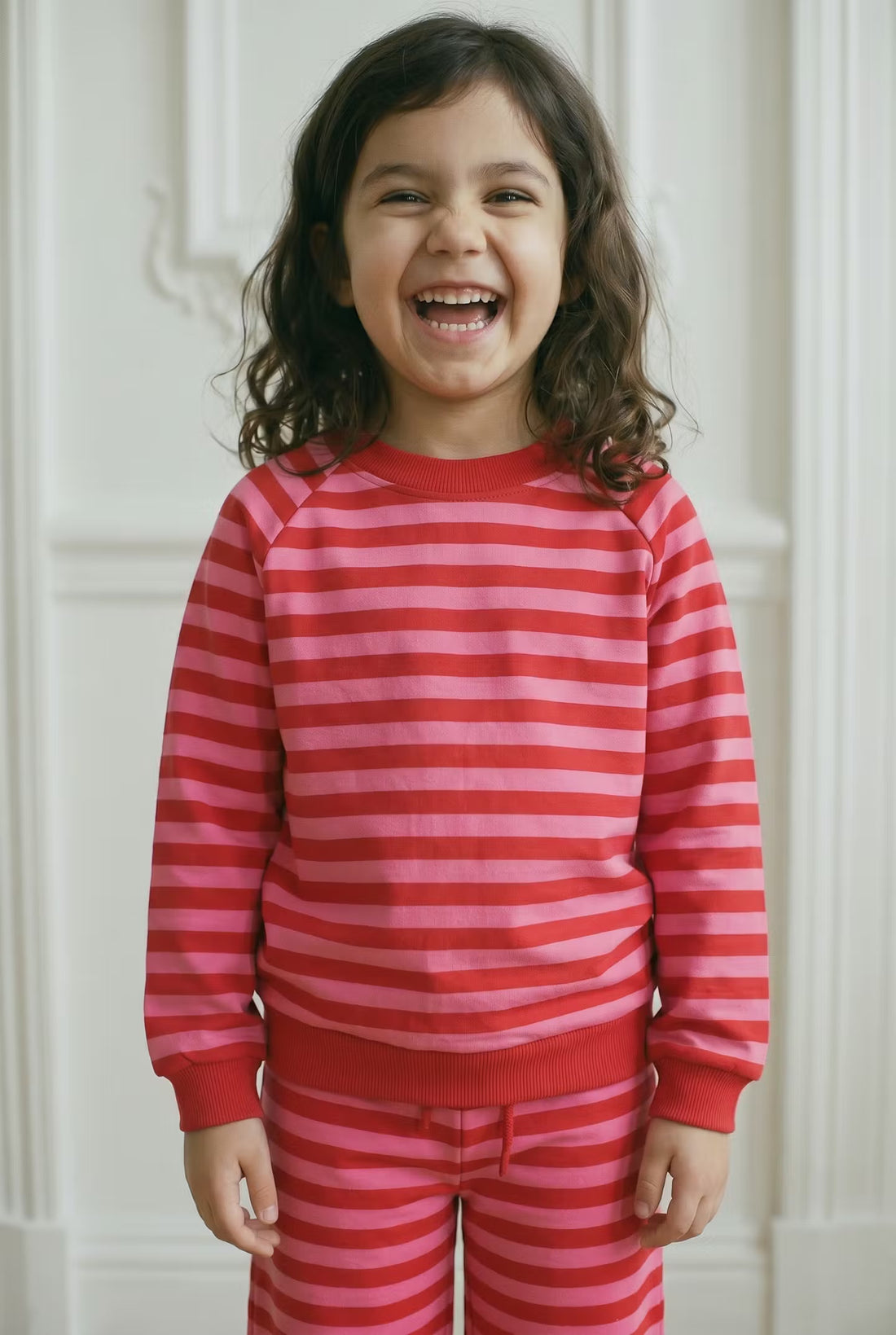 ESS - Danehobla Sweatshirt Spicy Pink/Dk Red
