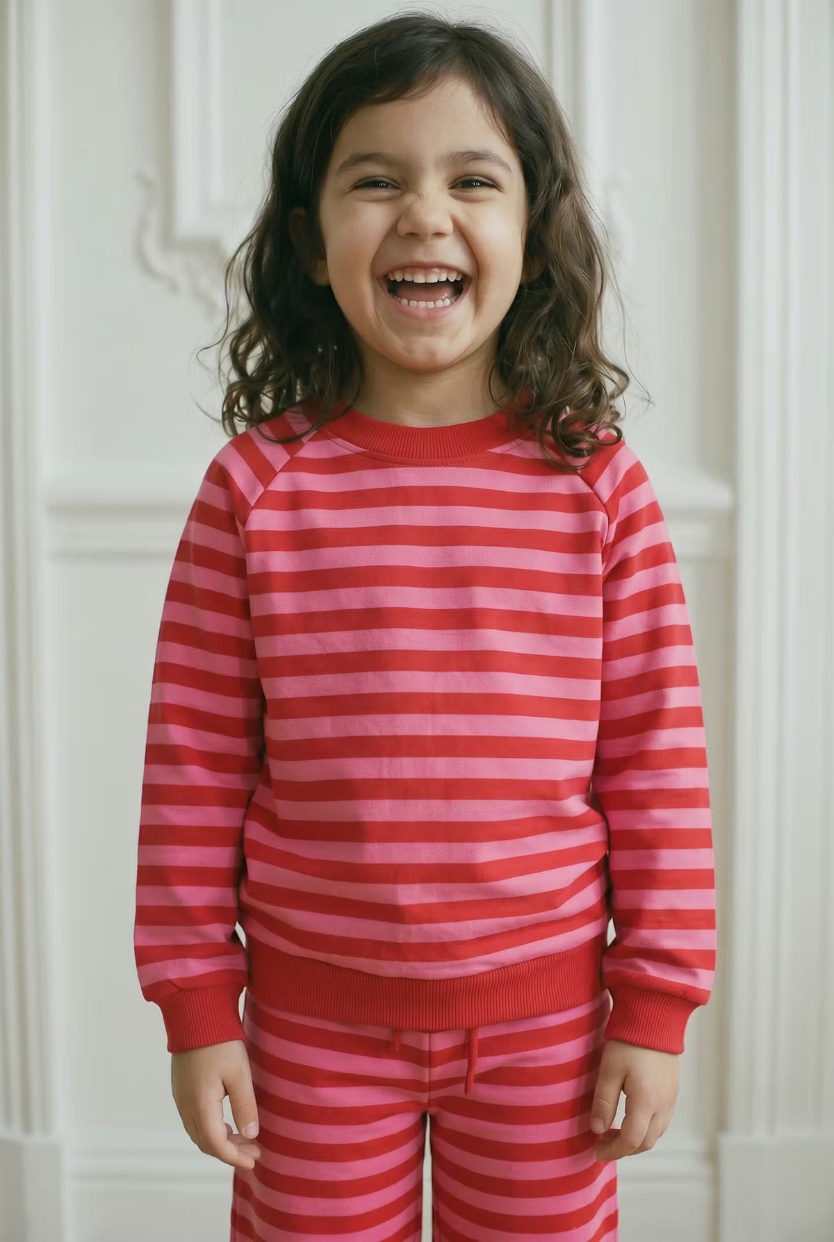 ESS - Danehobla Sweatshirt Spicy Pink/Dark Red