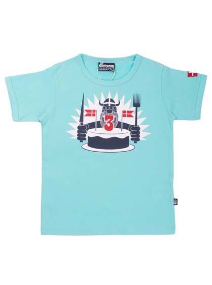 T-shirt til børn med fødselsdags viking 3 år