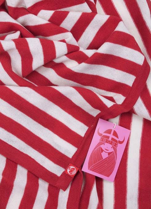 Danebaby 100% merino ULD blanket Red/Offwhite