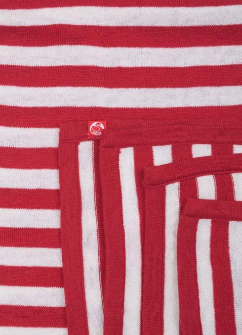 Danebaby 100% merino ULD blanket Red/Offwhite
