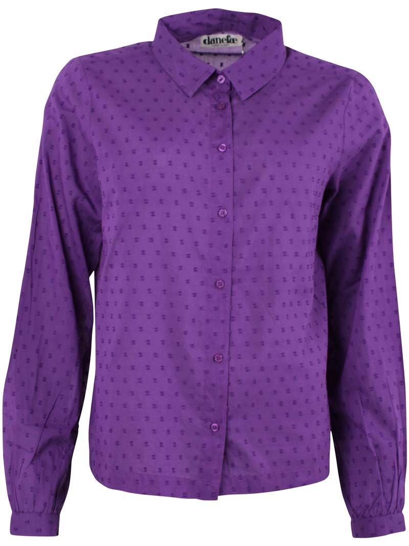 Danenovember Cotton Dot Shirt Purple