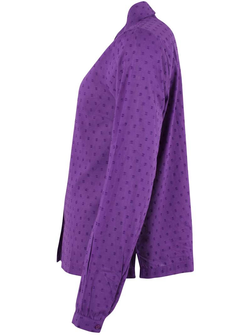 Danenovember Cotton Dot Shirt Purple