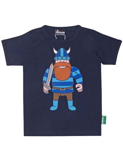 Børnetøj. T-shirt til børn med viking med sværd