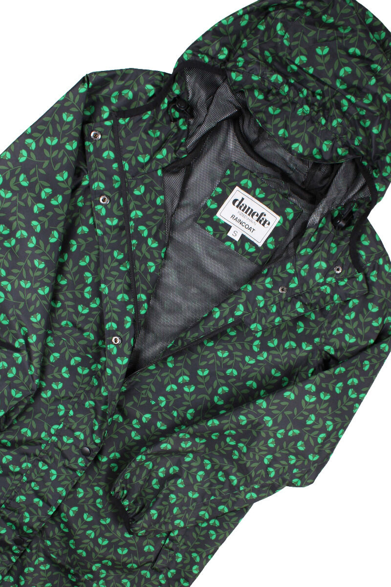 Danedith Rainjacket Black/khaki Fleurie