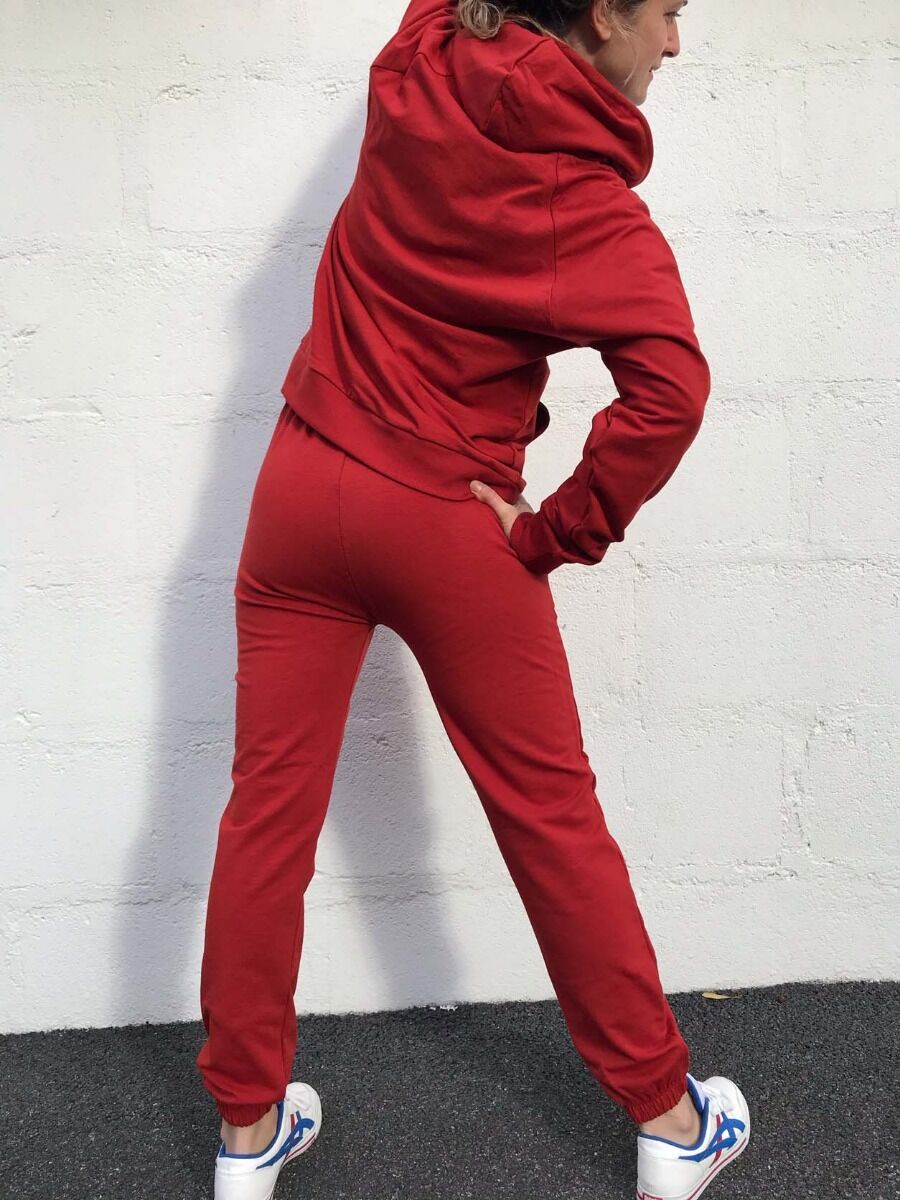 ESS - ORGANIC Danedetox Sweatpants  Dk Rust