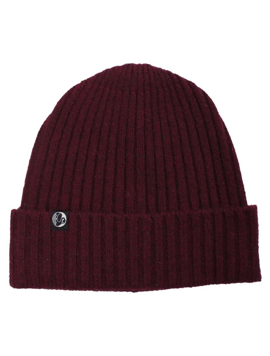 ESS - Cashmere Rib Beanie Dk Bordeaux