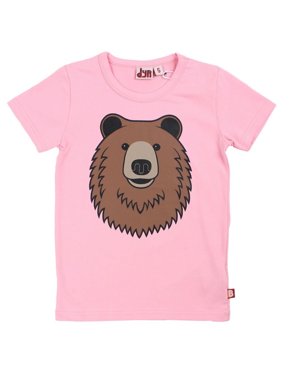 T-shirt til børn med brun bjørn
