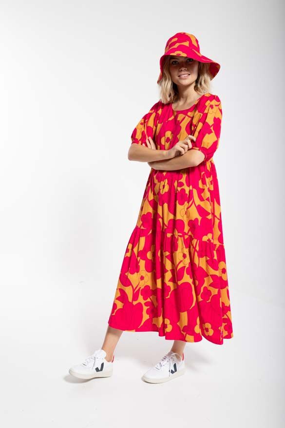 Danejuli Dress Honey/dk fuchsia BLOOM BOOM
