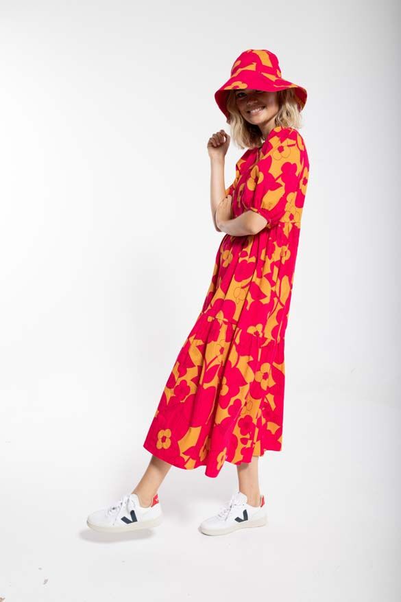 Danejuli Dress Honey/dk fuchsia BLOOM BOOM