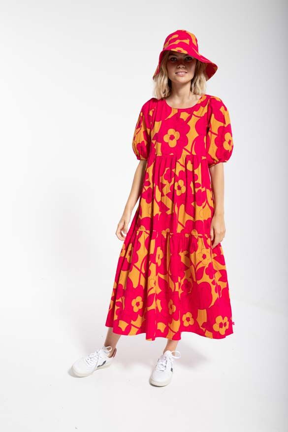 Danejuli Dress Honey/dk fuchsia BLOOM BOOM