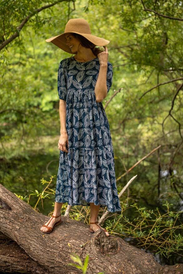 Danejuli Dress Dusty navy/chalk PALMA