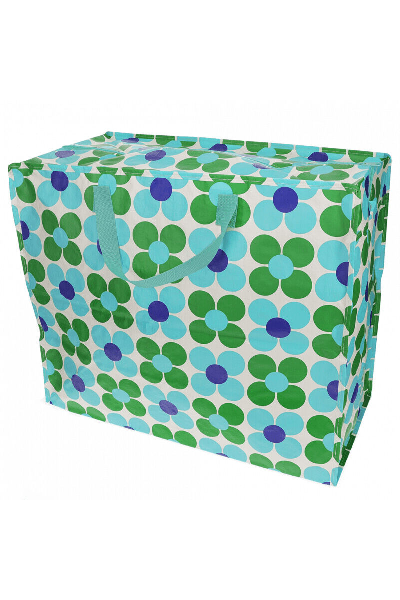 RL Storage Bag Jumbo Blue and Green Daisy