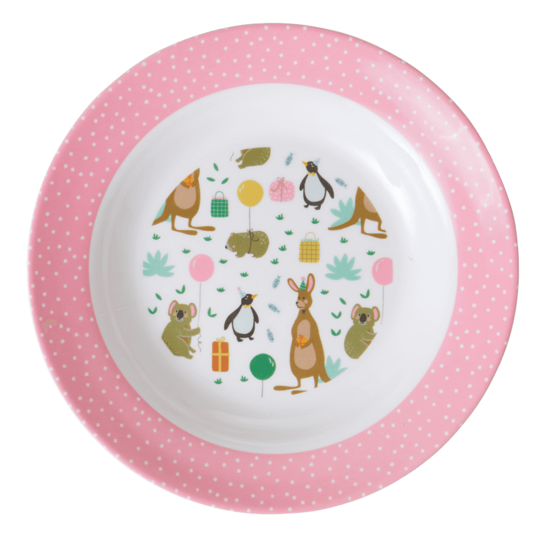 Rice Melamine Børneskål Pink PARTY ANIMAL