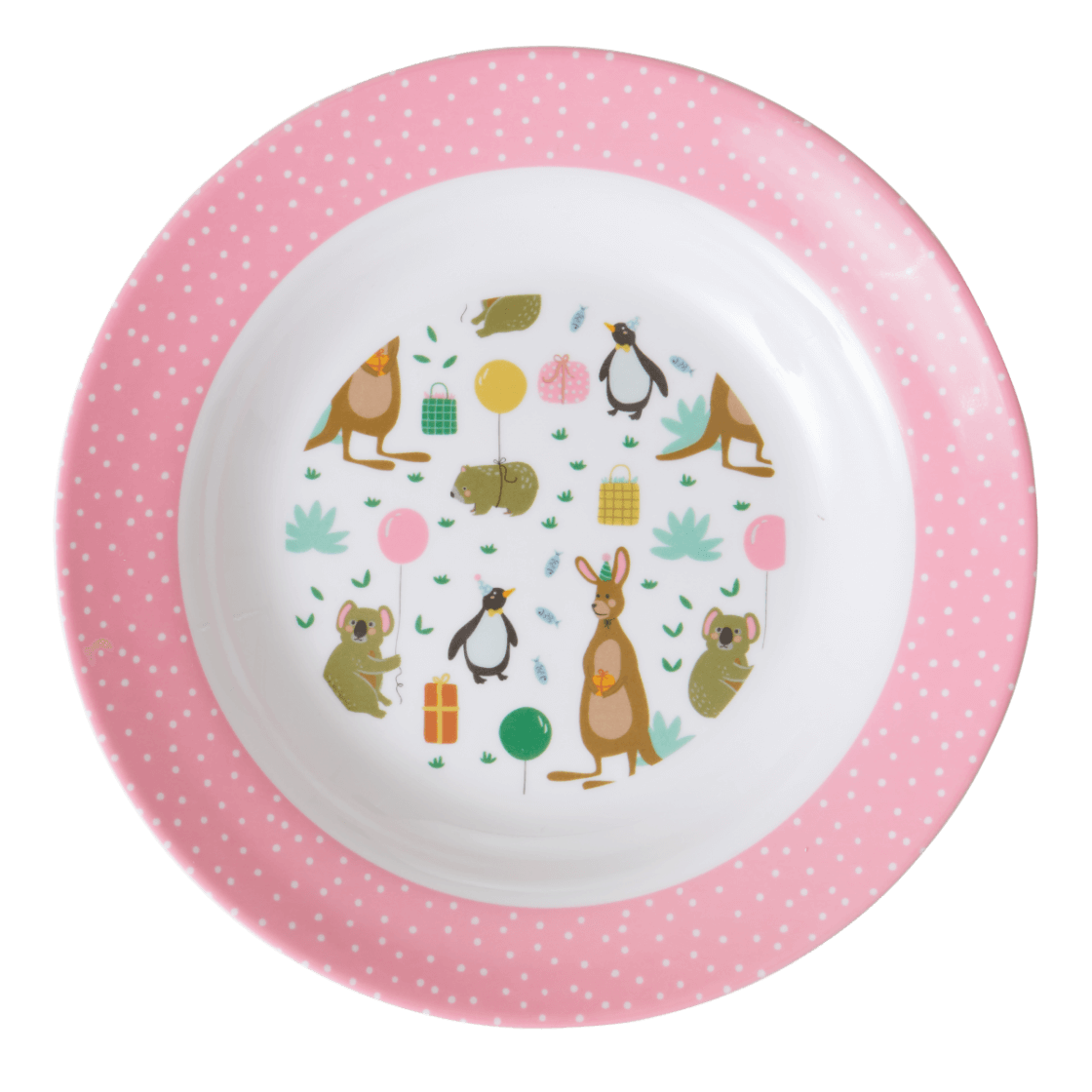 Rice Melamine Børneskål Pink PARTY ANIMAL